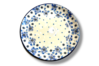 261 Bunzlau Gebaksbordje 2328X Blue White Love  261 Gebaksbordjes Ø 16 cm